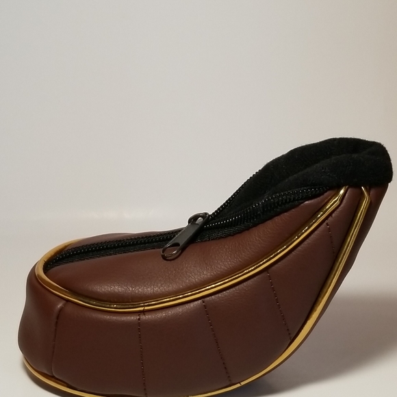 Wazaki 9 Golf Club Hybrid Headcover Brown With Gold Trim Embroidery - Picture 4 of 6